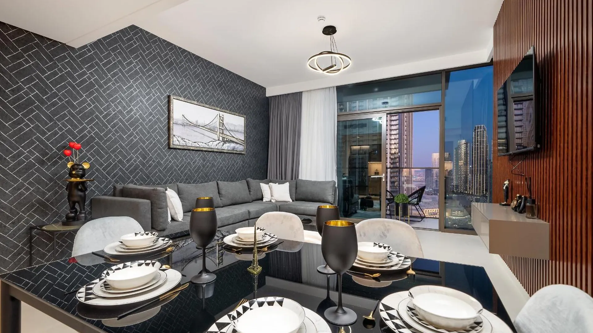 شقة Sky-High Central Dubai Gem: Burj Khalifa & Fountain View